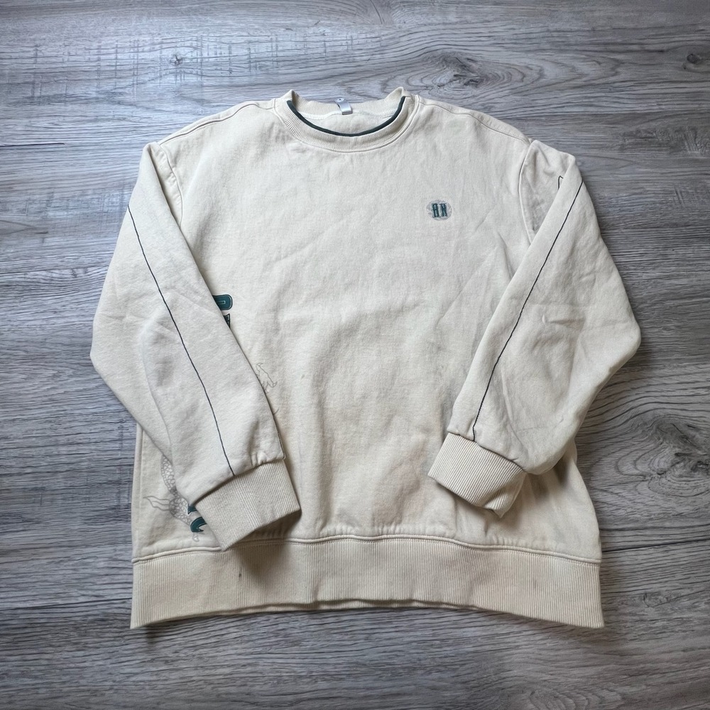 Unbranded‎ Dragon Graphic Sweatshirt Unisex L Cream An Optimistic Streetwear